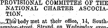 PROVISIONAL COMMITTEE OF THE NATIONAL CH...