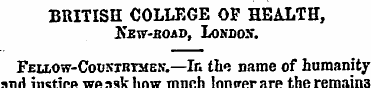 BRITISH COLLEGE OF HEALTH, Uew-boad, Lok...