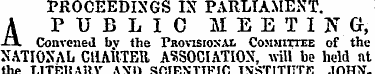 PROCEEDINGS IN PARLIAMENT. A PUBLIC MEET...