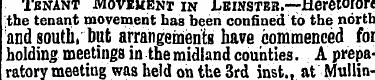 Tenant movement in Lbinstbr.—jueretoion ...