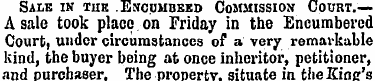 Sale in the .Escumbeed Commission Court....