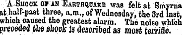 AShock oi an Earthquake was felt at Smyr...