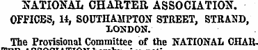 NATIONAL CHARTER ASSOCIATION. OFPICES, 1...