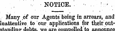 NOTICE. ' . : ::* .. - Many of our Agent...