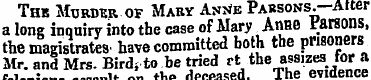 Thb Murder of Mary AnKe Parsons. —After ...
