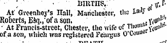;• births,: j.ff. r-At' Greenhey's Hall,...