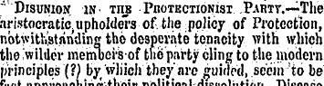 'Disunion in the Protectionist Partt.—Th...