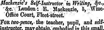 Mackenzie's Self-Instructor in Writing, ...