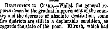 .Destitution in Clare.—"Whilst the gener...