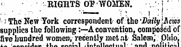 RIGHTS OF-WOMEN. - ' ' ' 1 : The New Yor...