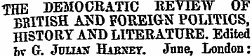 THE DEMOCRATIC REVIEW OF BRITISH AM) FOR...