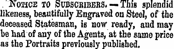 . "Nowce to Subscribers. — This splendid...