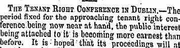 The Tenant Right Conference in Dublin.—T...