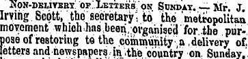 AON-DELIVEE*: OP. LETTERS ON SUNDAY. — M...