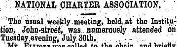 NATIONAL CHARTER ASSOCIATION. The usual ...