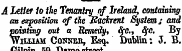 A Letter io the Tenantry of Ireland, con...
