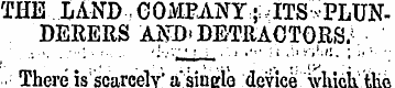 THE LAND,COMPANY;; ITS -PLUNDERERS AND'D...