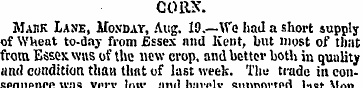 CO MX. Maiik Lane, Monday, Aug. 10.—We b...