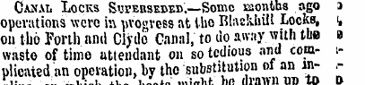 Caxal Locks Stcebseded.—Some months ago ...