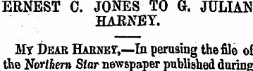 ERNEST C. JONES TO G. JULIAN HAENET. Mr ...