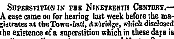 Superstition in the Nineteenth Century.—...