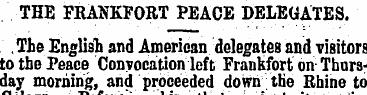 THE FRANKFORT PEACE DELEGATES..The Engli...