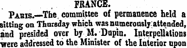 FRANCE. Pasis.—The committee of permanen...
