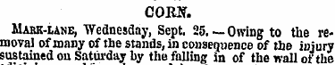 CORN. Mark-une, "Wednesday, Sept. 25. — ...