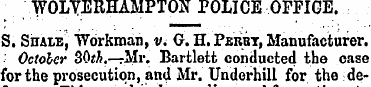 WOLVERHAMPTON POLICE OFFICE. S. Shaie, W...