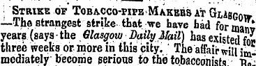 Strike of Tobacco-pipkMakebs at Glasgow ...