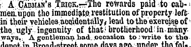 ; A Cabman's TnicRrrThe rewards paid-to ...