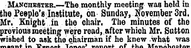 Manchester.—The monthly meeting was held...