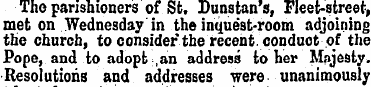 The parishioners of St, Dunstan s, Fleet...
