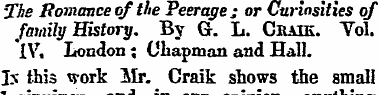 The Romance of the Peerages or Curiositi...