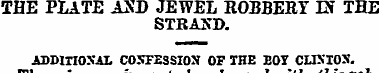 THE PLATE AND JEWEL ROBBERY Ef THE STKAN...