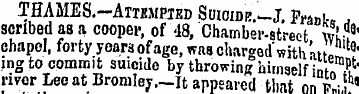 THAMES.-Attempied Suicidb. -J. jw,, , sc...