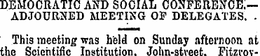 DEMOCRATIC AND SOCIAL CONFERENCE.— ADJOU...