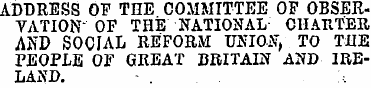 ADDRESS OF THE COMMITTEE OF OBSERVATION'...