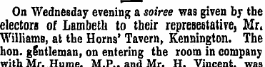 On Wednesday evening a soiree was given ...