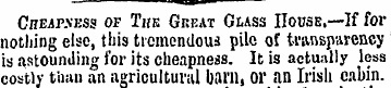 Cheapness of The Cheat Glass House.—If f...