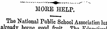 MORE HELP. The National Public School As...