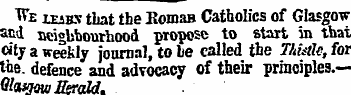 Tve ieabs that the Roman Catholics of Gl...