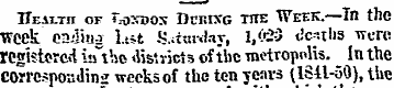 Heai-th of t^sbos Dciuxg the Week.—In th...