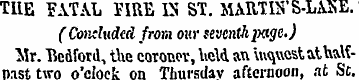 THE ?ATAL FIRE IS ST. MARTlU 'S-LAJiE. (...
