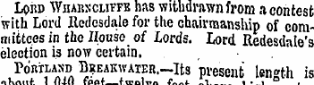 Lord Whabnclivfk has withdrawn from a co...