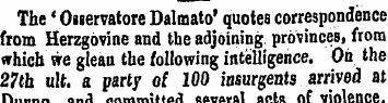 The' Owervatore Dalmato' quotes correspo...