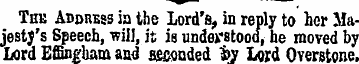 Tub Address ia the Lord's, in reply to h...