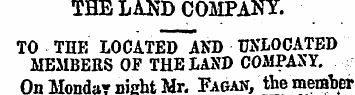 THE LAND COMPANY. TO THE LOCATeITaND UNL...