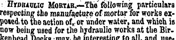 ErflBACLic MoRTAR.—The following particu...