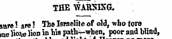 THE PARSING. aare! are1 The Israelite of...
